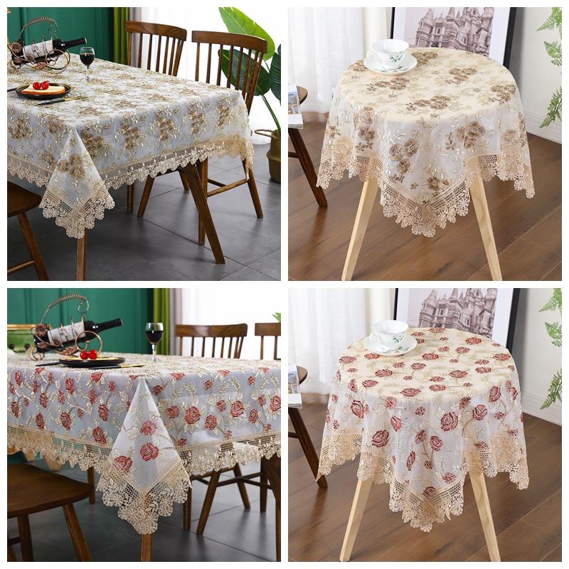 Nordic Light Luxury Lace Wear-resistant Coffee Table Cloth Household Dust Cover Decorative Tablecloth Home Textile Decor
