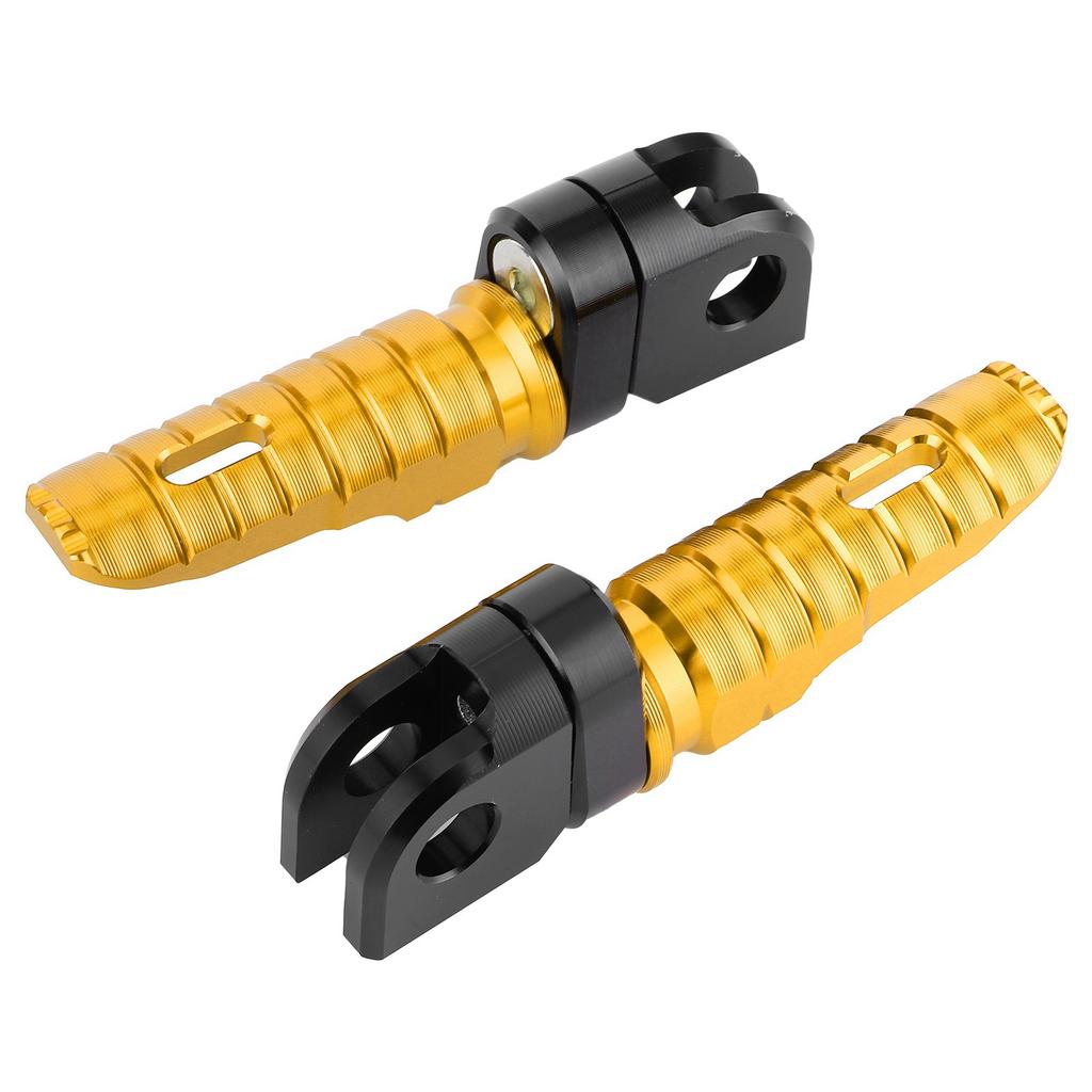 Pair of Front Foot Pegs Aluminum Alloy Pedals Fit for Kawasaki Ninja Z125 PRO Z250/SL Z400 Z900Gold