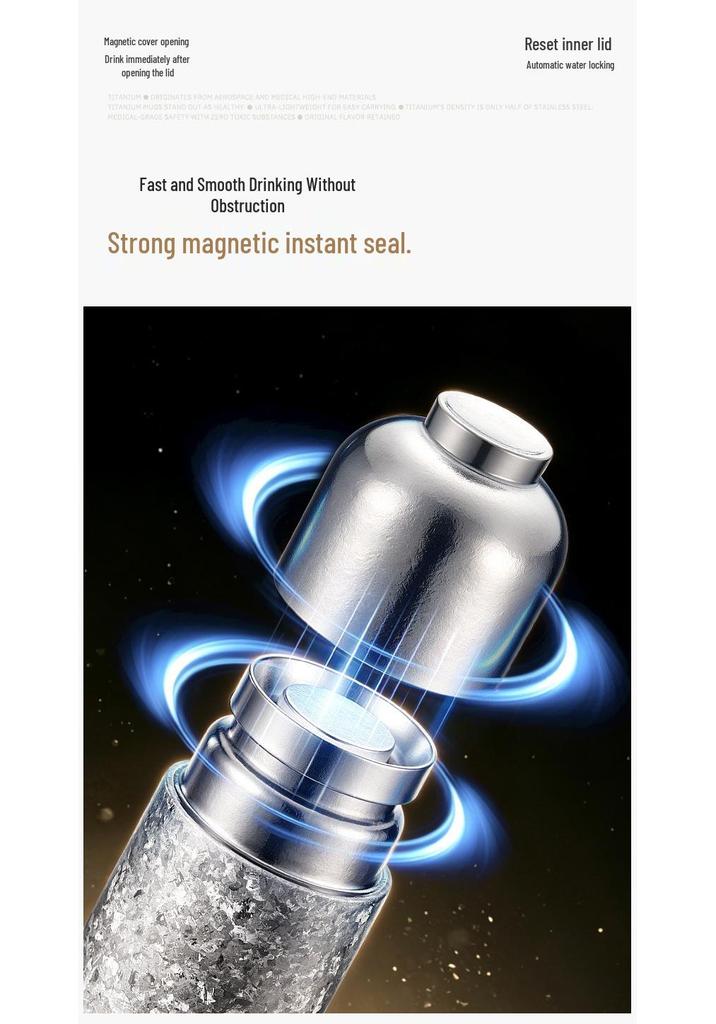 Doppelwandiger Isolierbecher aus reinem Titan - Kompakt, tragbar und stilvolle Geschenkoption