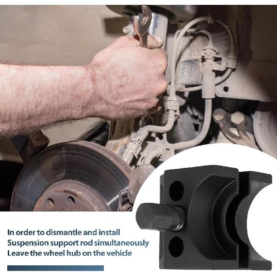 Suspension Strut Spreader Tool, Split Hub Steering Knuckle Spreader, Metal Double Ended Suspension Expansion Hub Clamp Tool, Easy to Detach and