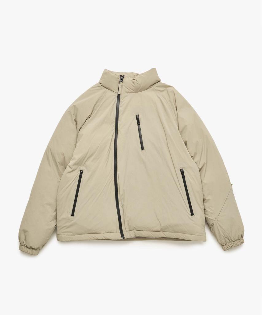 Plac Curved Zipper Short Puffer Beige