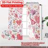 2D Flat Printing  2pcs Floral Heartscape Contemporary Popular Curtains Prints Light Filtering Curtains Holiday Suitable for