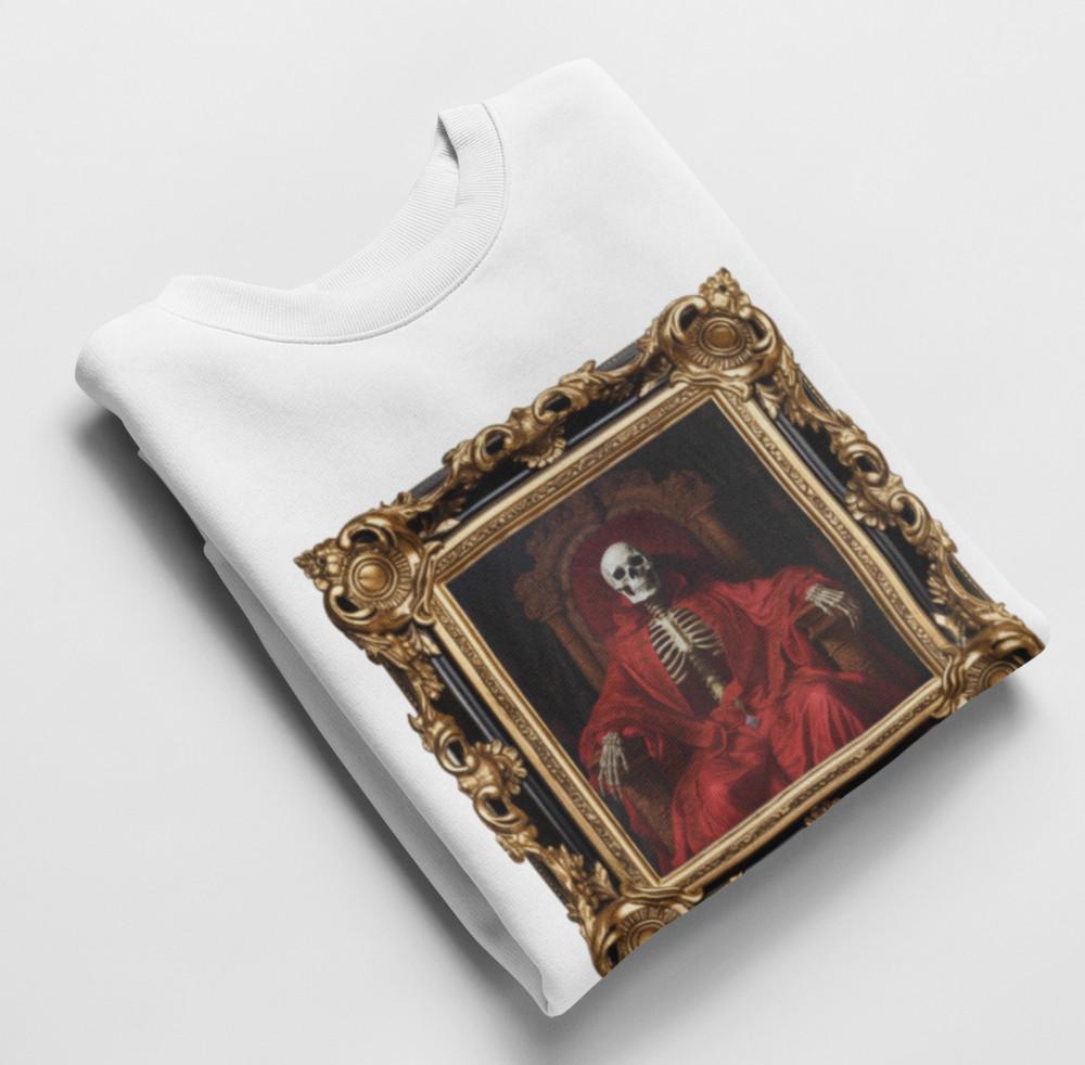 

Skeleton Emperor On Throne T shirt | Horror | Goth | Gothic | Premium Cotton Unisex T-Shirt XXXXL