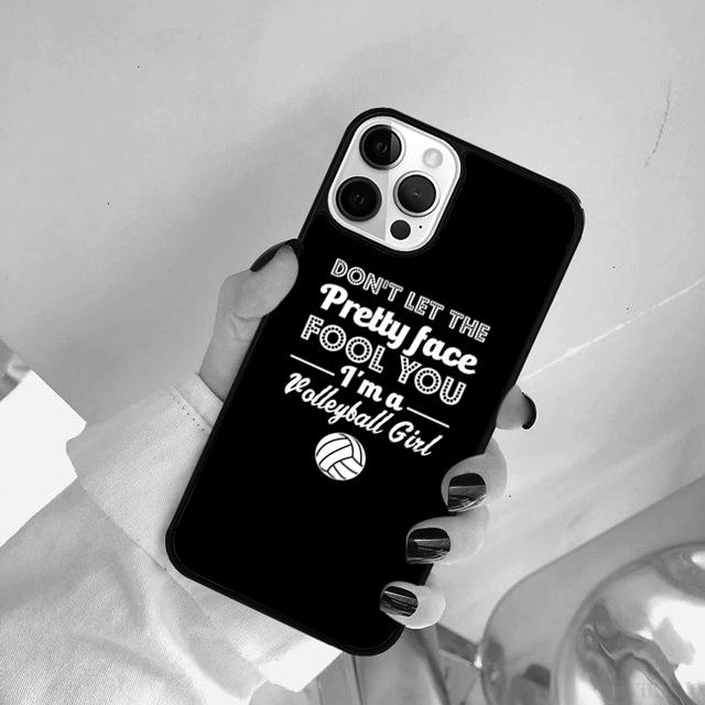 Play Volleyball Quotes Phone Case Cover For iPhone 17 Air 15 Pro MAX 16 Plus 14 12 11 13 Coque