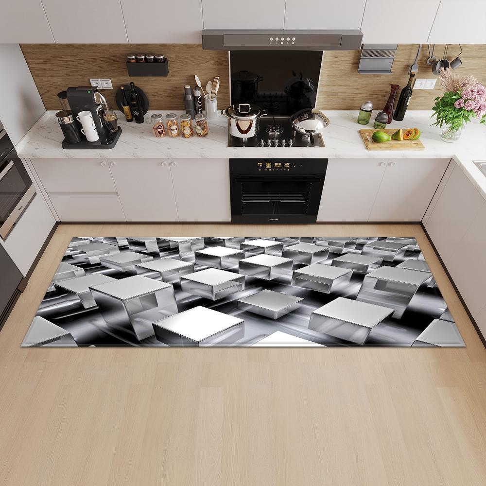 Entrance Door Mat Kitchen Bedroom Carpet Non-slip Floor Corridor Balcony Carpet Modern Pattern Floor Mat Can Be Customized