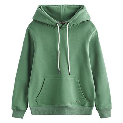 Men's Grey Green Japan Simple Joker Vintage Hooded Sweater