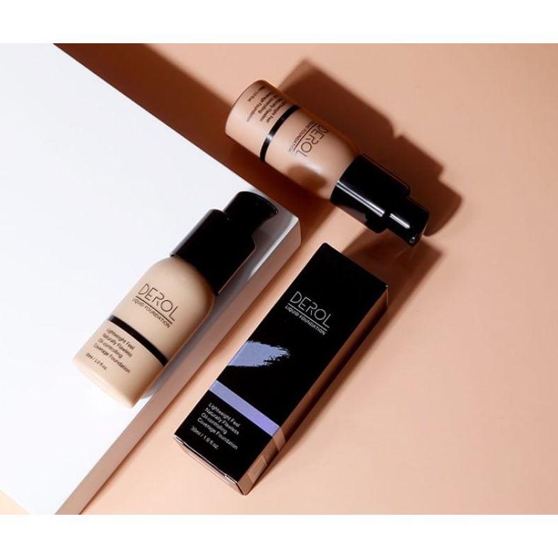 DEROL - Lightweight Oil-Controlling Coverage Foundation - 1-3