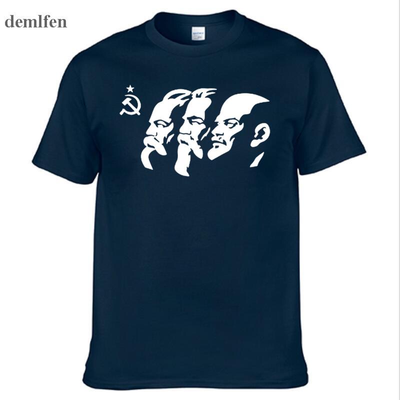 The Soviet Union The Great Communist Lenin Marx Engels Men S Short Sleeve T Shirt Ussr