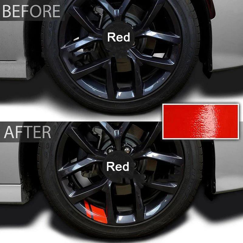 20Pcs Car Wheel Rim Reflective Sticker Vinyl Decal  Warning Stripe Racing Wheel Hub Decorations Car Sticker Exterior Accessories