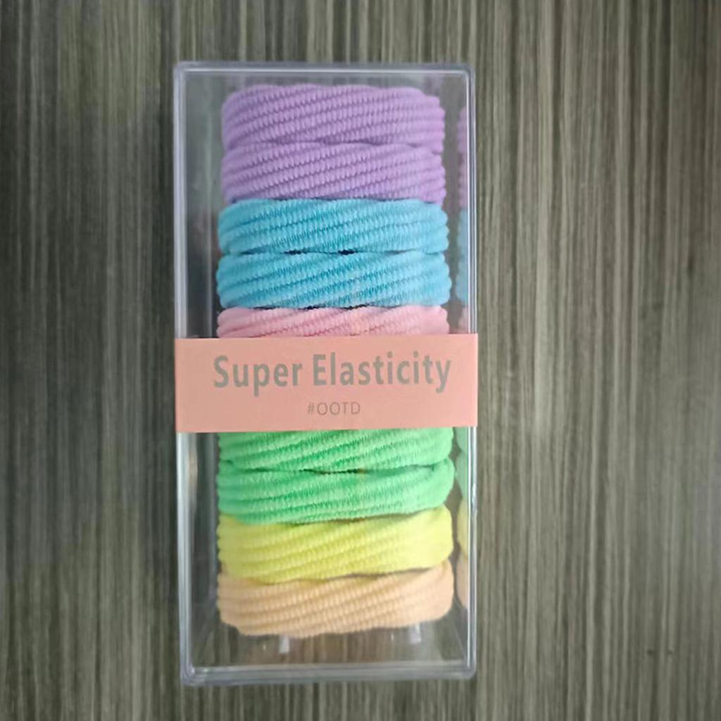 Seamless Hair Ties Elastic Headbands Made with Polyester and Spandex for All Hair Types Gentle on Hair No Breakage