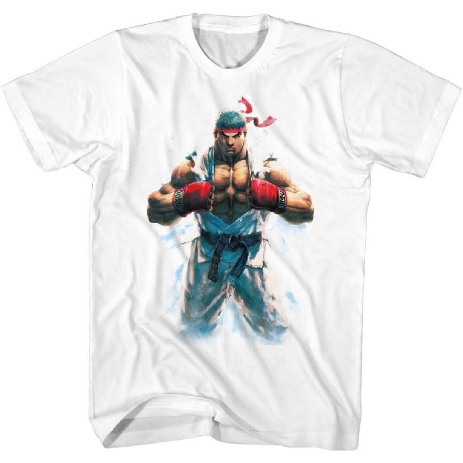 Street Fighter - Mens Ryu T-Shirt, Large, White XXXXXL белый