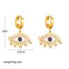 Stainless Steel Geometric Luxury Crystal Earrings For Women Girl New Waterproof Earrings Ear Jewelry Gift