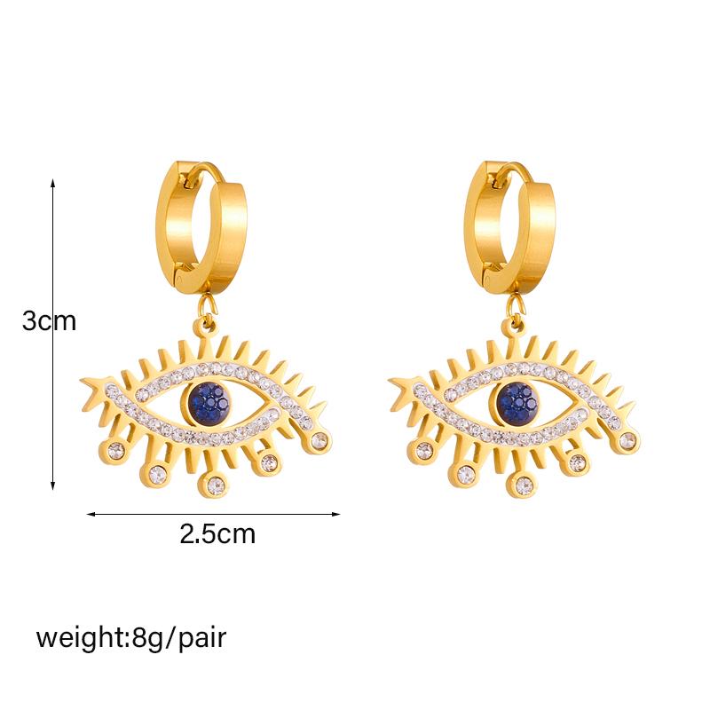 Stainless Steel Geometric Luxury Crystal Earrings For Women Girl New Waterproof Earrings Ear Jewelry Gift