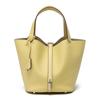 [New] High-quality First-layer Cowhide Niche Vegetable Basket Handbag Female, Genuine Leather Large-capacity High-end Bucket Bag