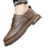 Autumn new British style retro casual leather shoes sports business soft sole low top Martin boots