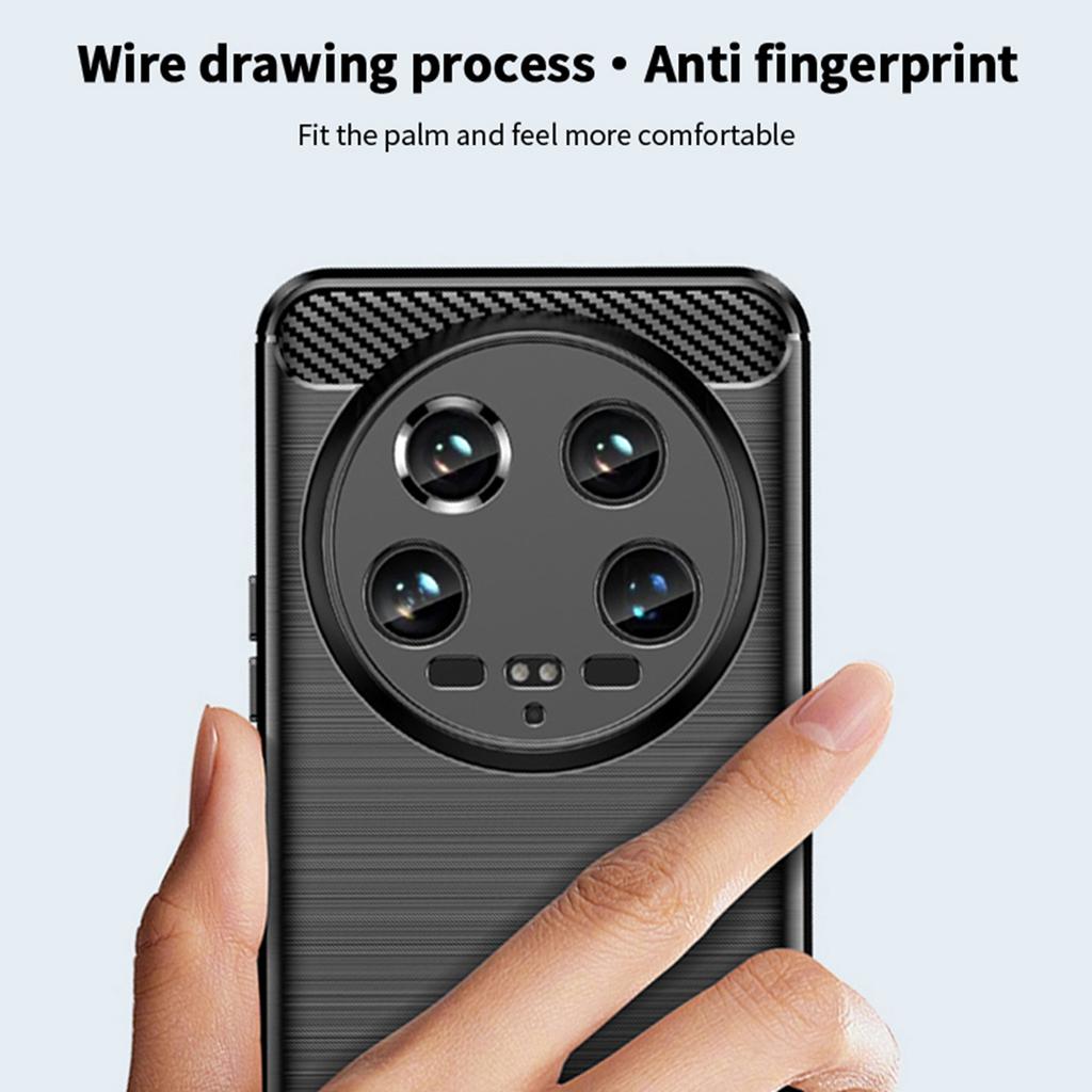 MOFI JK TPU Series-1 For Xiaomi 14 Ultra TPU Case Protective Phone Cover Carbon Fiber Texture