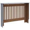 vidaXL Radiator Cover Grey 112x19x81.5 Cm Wood Composite