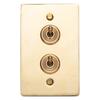 American Switch Brass Plate 2-Switch HS2336 C-F-1 CSZ AXCIS