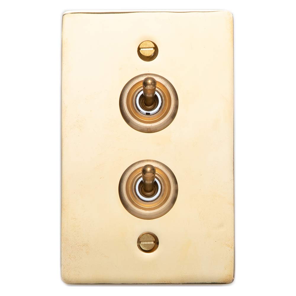 

American Switch Brass Plate 2-Switch HS2336 C-F-1 CSZ AXCIS