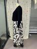 Plus Size Women's Autumn/Winter Casual Printed Skirt & Dress Set with Pockets