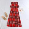 Plus Size Floral Print Maternity Dress - Fashionable Summer Slimming Mid-Length Skirt for Middle-Aged Women