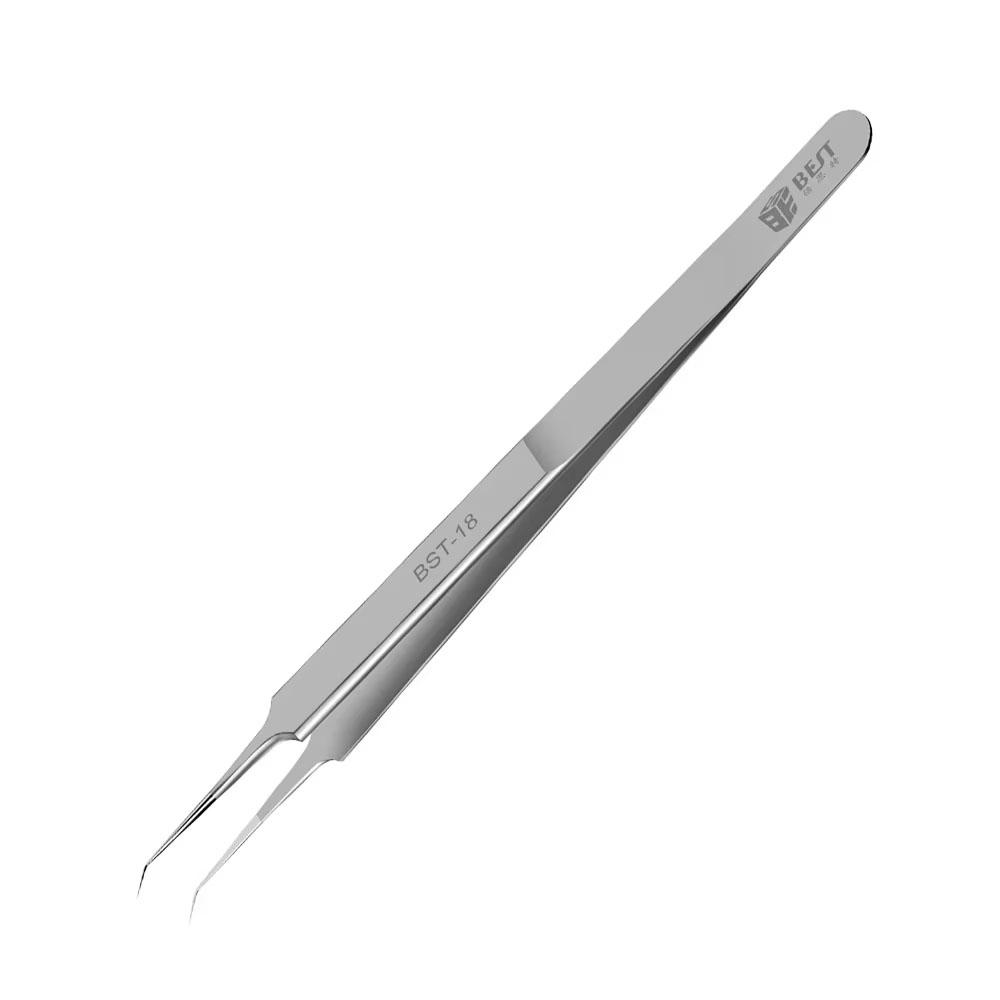 BST Ultra Precision Tweezers Stainless Steel Fly wire Curved Straight Tweezers For BGA Motherboard Welding Phone PC Repair Tools