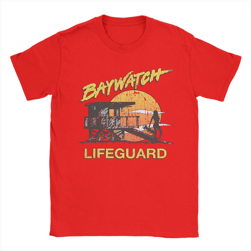 Oversized T Shirt Summer Baywatch Lifeguard Sunset 1989 Hipster T Shirts Cotton Tshirt Men Aesthetic Short Sleeve Top Tees