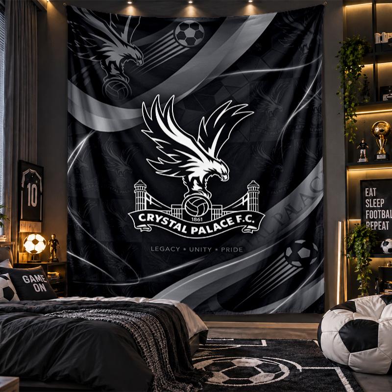 Tapiserie de agățat pe perete Print Fotbal Palatul de Cristal Pânză pentru Sufragerie Dormitor Decor Acasă