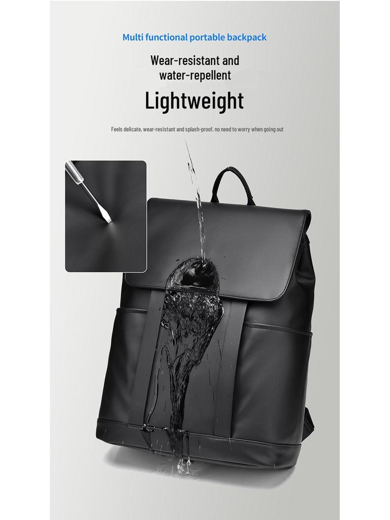 Men's Cross-Border Water-Resistant Laptop Backpack for College and Travel