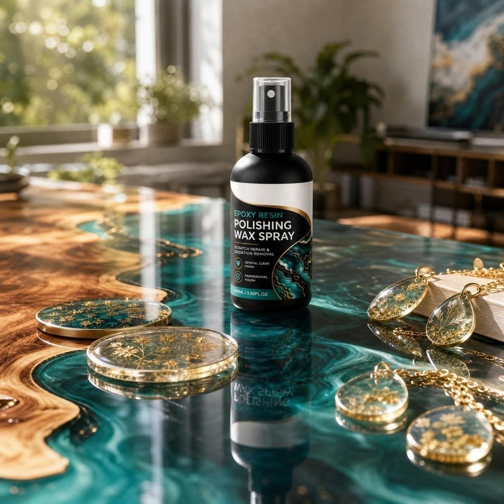 Epoxy Resin Polishing Spray for Crafts - Scratch and Gloss Enhancing