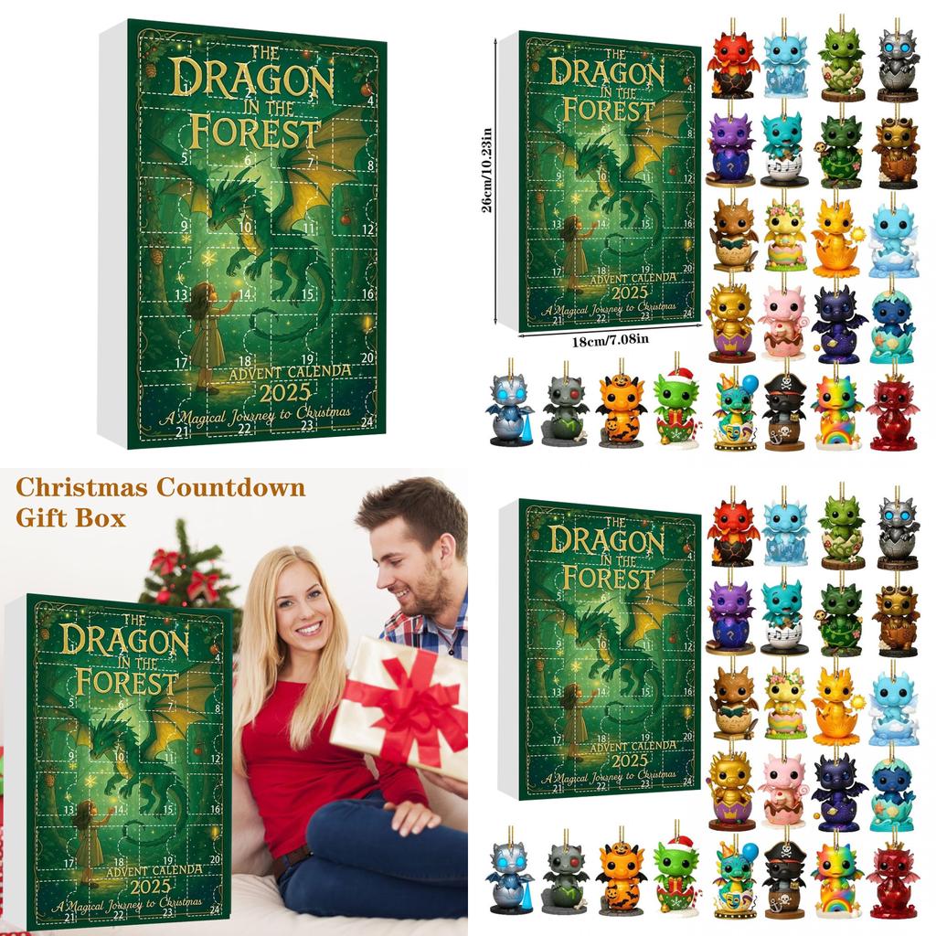 Dragon Christmas Tree Decorations With Acrylic Animal Ornaments For Festive Gifting
