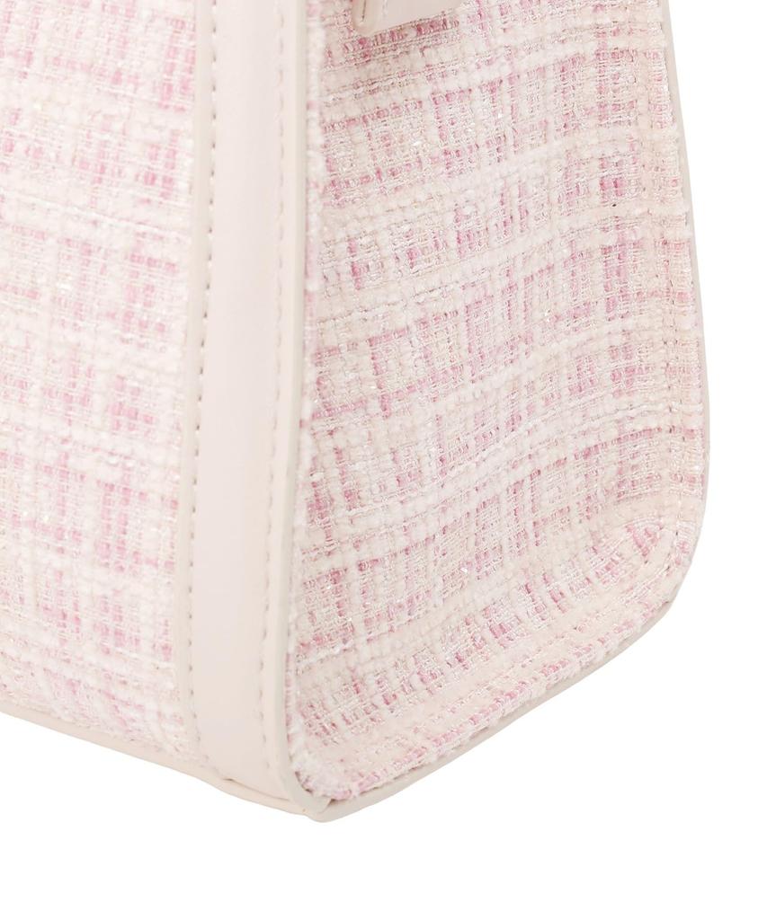 Maison de FLEUR Tweed 2-Wege-Tasche mit Anhänger, Schwarz, F Handtasche, 08001166300