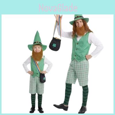 St Patricks Day Cosplay Costume For Children With Felt Fabric For Stage Performances And Parties