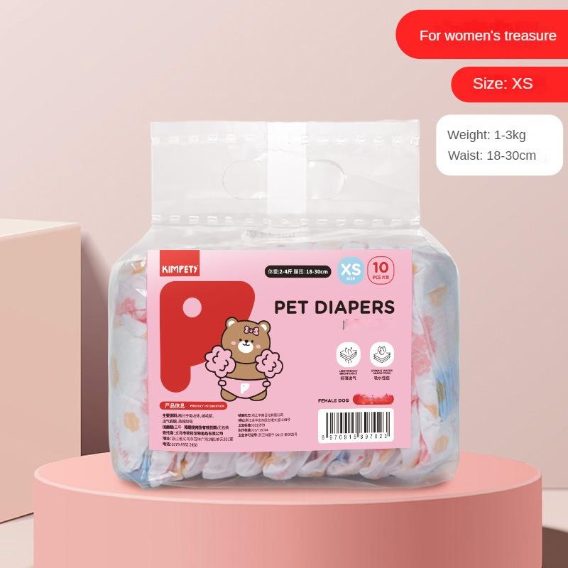 

Одноразовые подгузники для собак мужского и женского пола Домашние животные Подгузники для собак на открытом воздухе Физиологические штаны для собак Подгузники для подгузников 1 pack