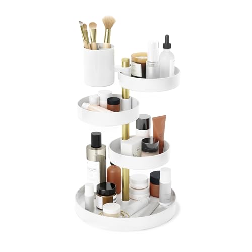 

UMBRA Pirouette Organizer, White/Brass