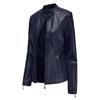 Fashion Women's Leather Jacket PU Leather Short Coat Stand Collar Jacket Women's Spring and Autumn Thin Leather Jacket