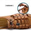 Sommer Herren Sandalen Strand Outdoor Leder Sandalen Herren Hohlloch Schuhe Weiche Sohle Atmungsaktiv Freizeit Schuhe Herren