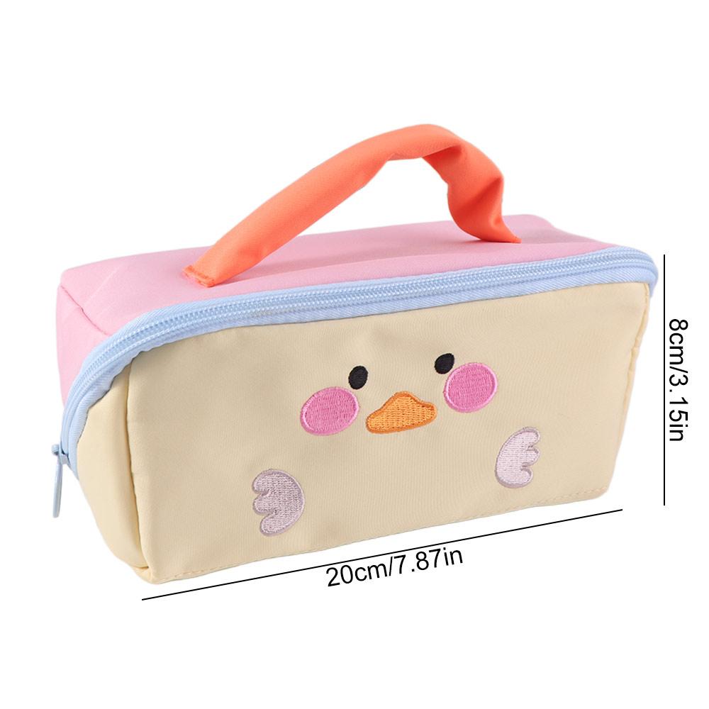 Cosmetics Storage Cartoon Pencil Case Duck Rabbit Dinosaur Stationery Storage Bag  Student