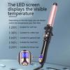 Professional-Grade Auto-Rotating Rapid Heating Ceramic Glazed Curling Iron with Digital LCD Display