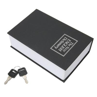 Book Safe Storage Box with Keys Stainless Steel Secret Hidden Book Shape Case for Home Office Shop
