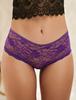 OhyeahLady Sexy Open Crotch Plus Sizes Sexy Lace Black Panties, [M/XL/3XL/5XL], See-Through Panties, Underwear, (Purple, M)