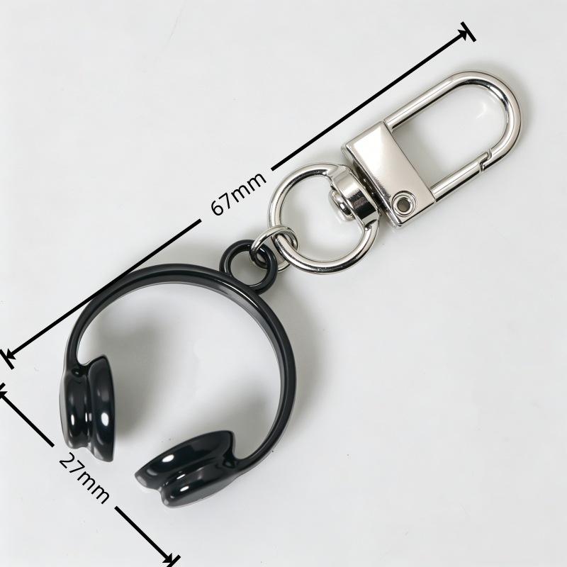 Versatile Headphone Keychain Charm - Unisex Metal Bag Accessory, Small Gift