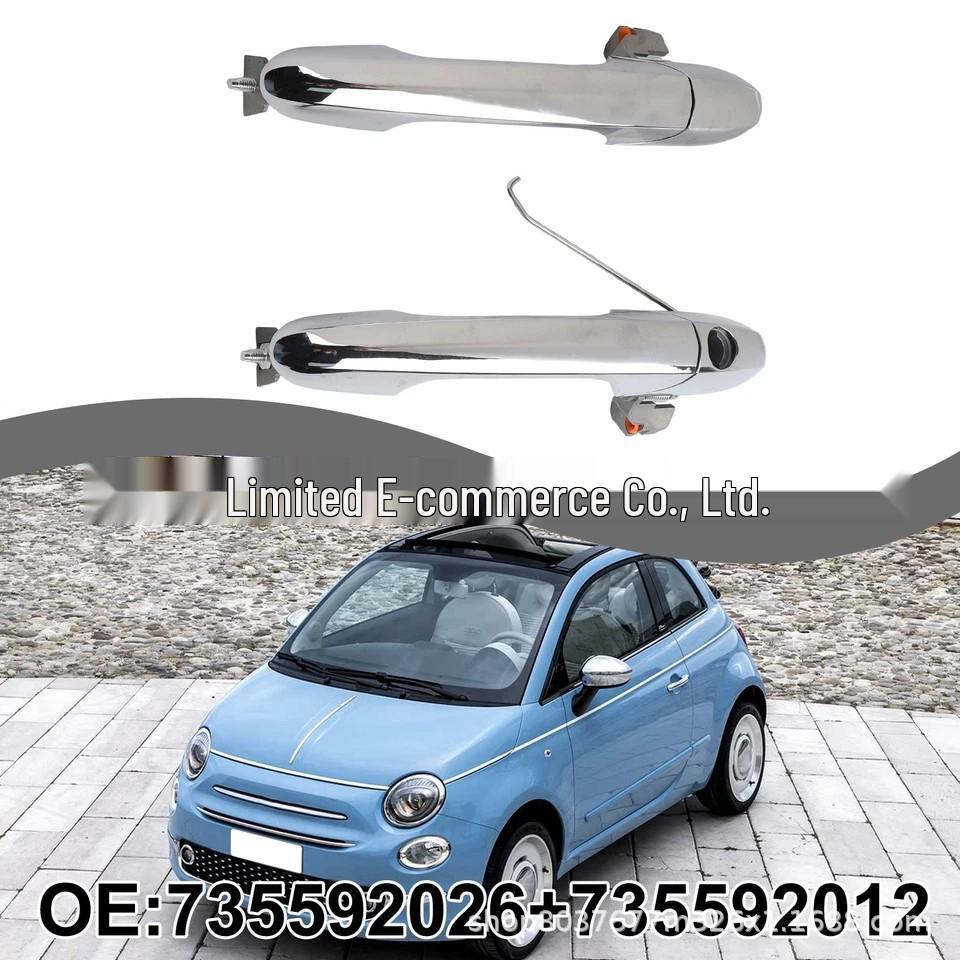 735592026 and 735592012 are electroplated door handles for Fiat 500.