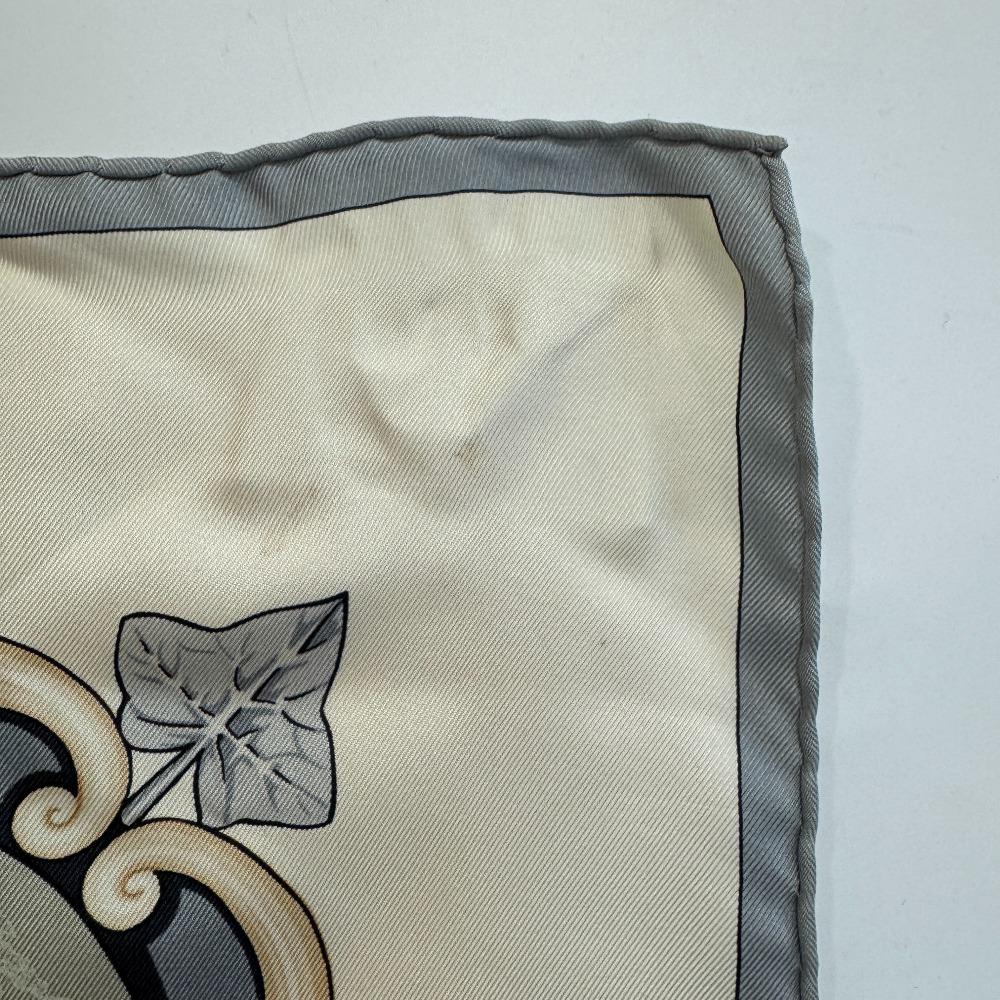 HERMES World rhythm silk Calle 90 scarf blue silk Used