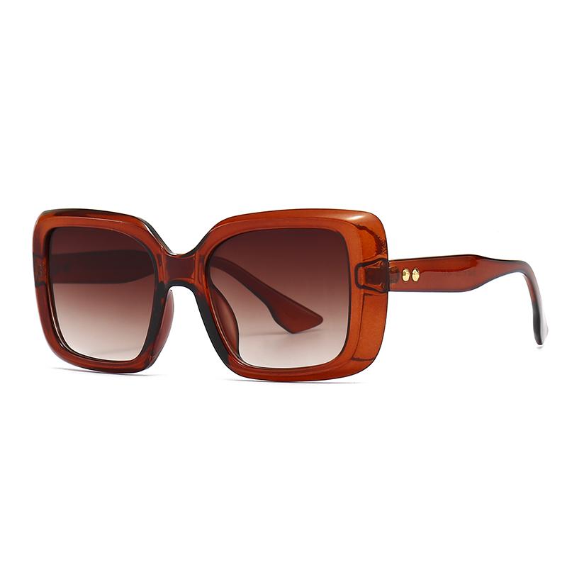  Export New Modern Retro Square Frame Sunglasses Ins Style Street Style Big-Name Sunglasses 9147