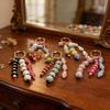 Travel Use Fish Keychain 1Pcs Bag Charm Ceramic Watermelon Beaded Tennis Pendant Portable Luggage Pendant Decor for Women