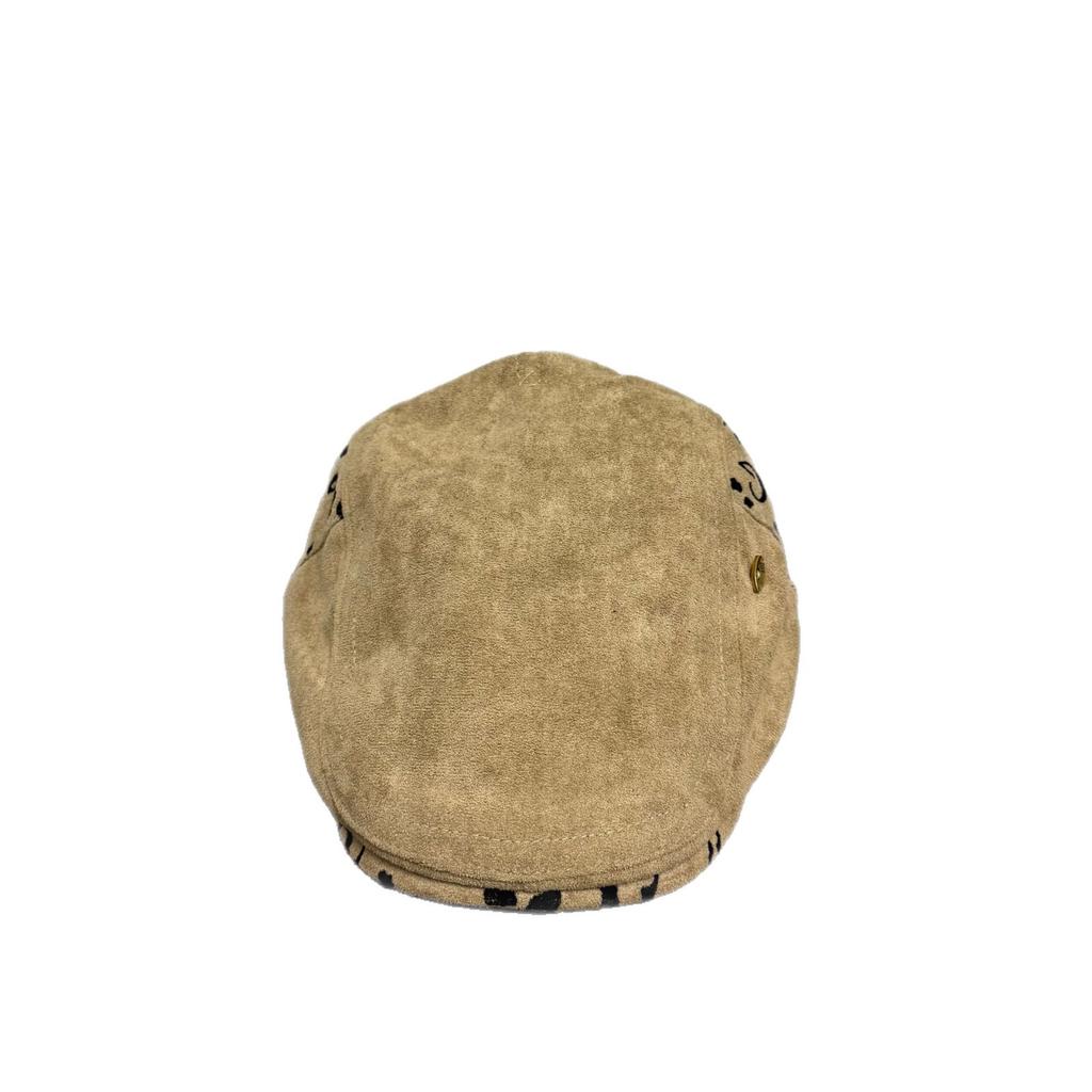 Retro anti-leopard print forward hat female autumn and winter spice girl style wear fashionable literary contrasting color cap male