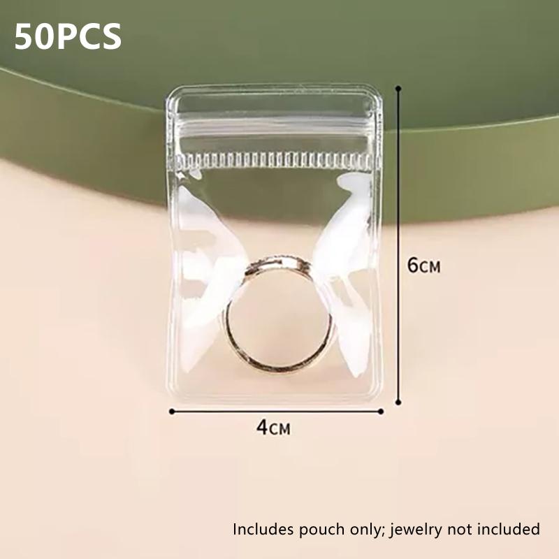 Thick Transparent Pvc Seal Bag 50/100 Units Transparent Pvc Bags With Closure For Jewelry Storage Bags