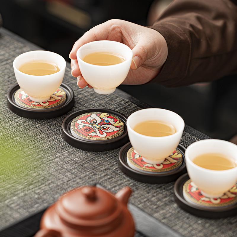Untersetzer im chinesischen Stil aus Bakelit mit Wasseransaugung, kreative Muster, antike Hitzeschutz-Untersetzer, Heim-Teezeremonie-Zubehör