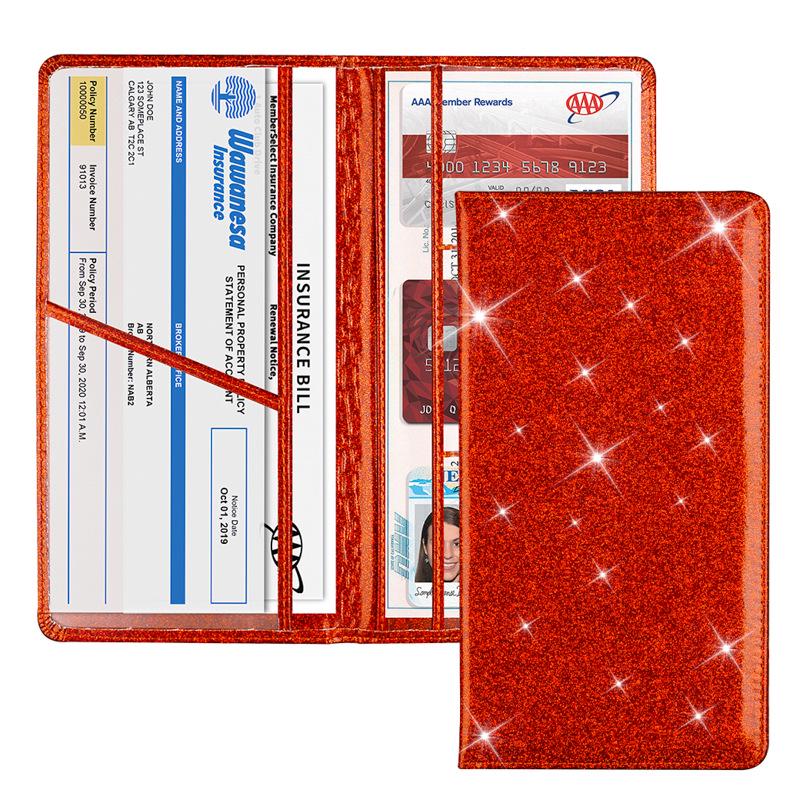 In-Stock Car Document Protector: PU Leather Insurance & Registration Card Holder Wallet
